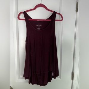 American Eagle Flowy Red Tank